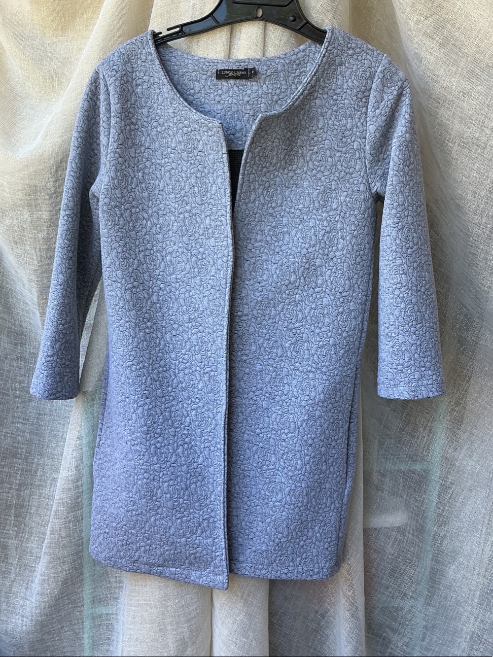 Light Blue/gGay Quilted Open-Front Jacket by Lungo L’arno